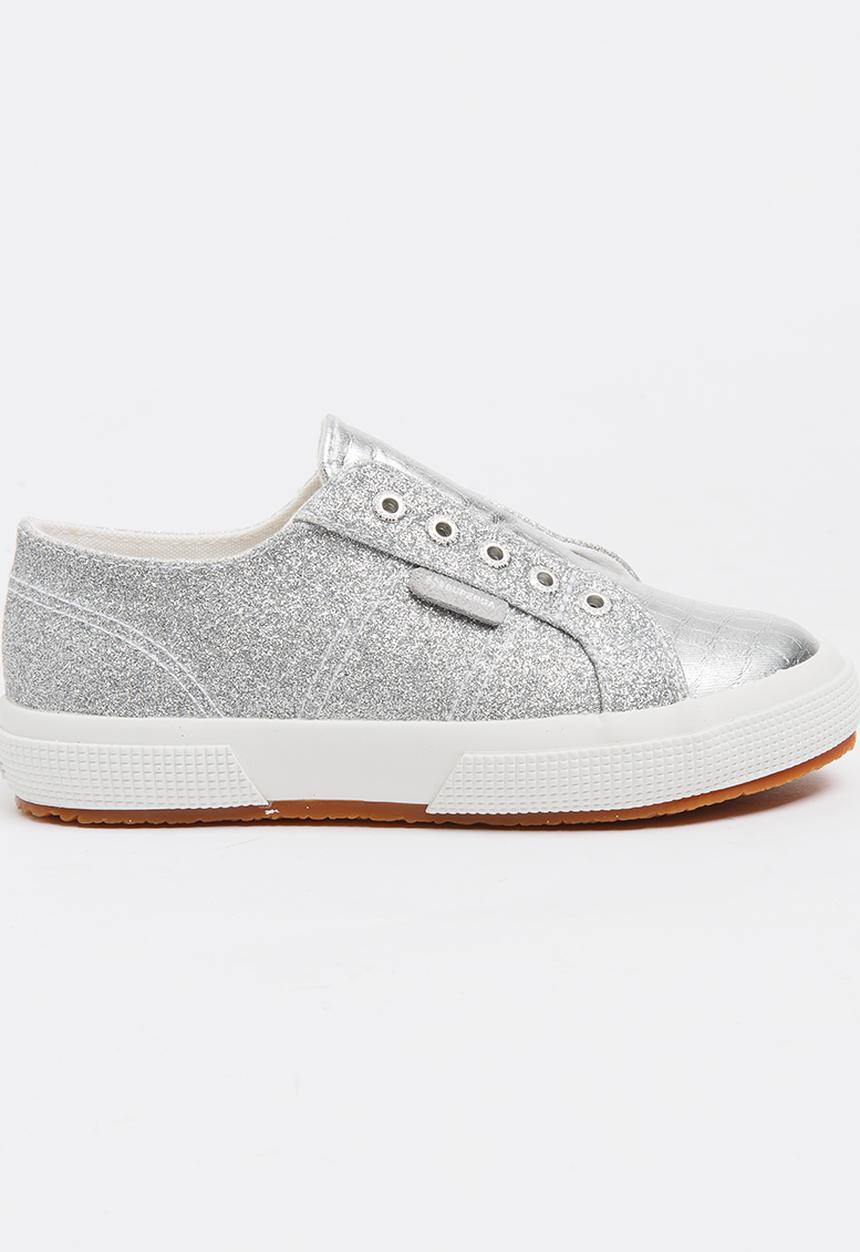 SUPERGA - Glitter Slip on Silver