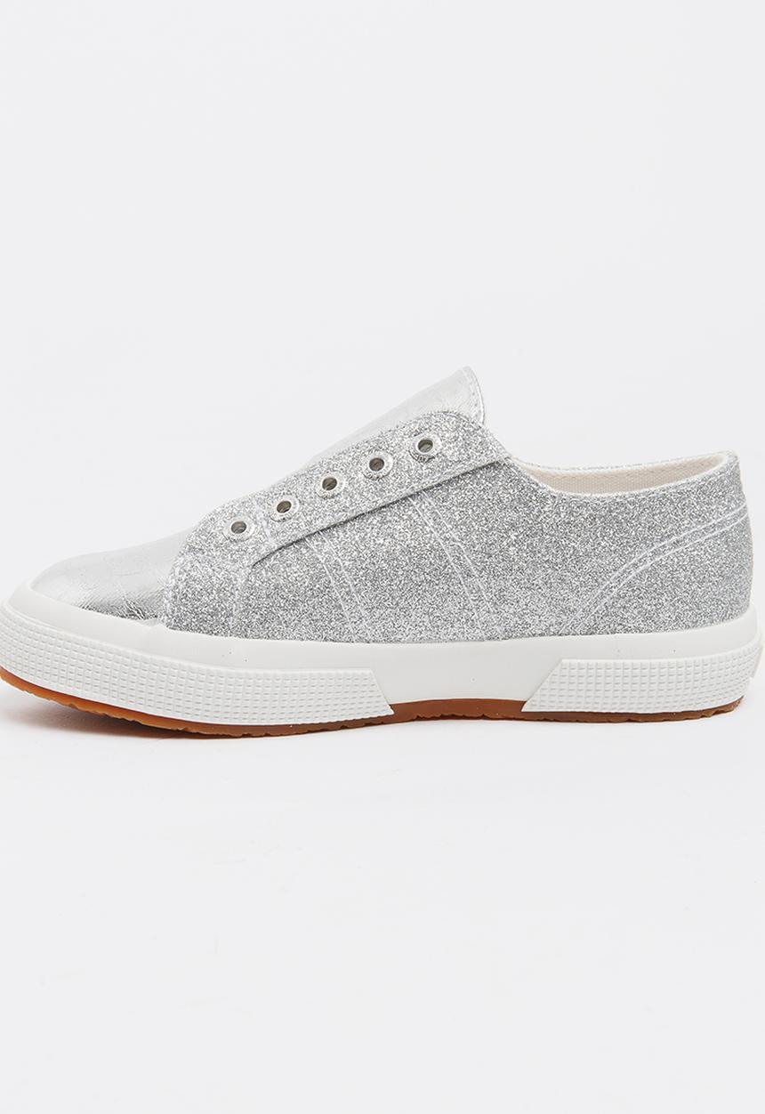 SUPERGA - Glitter Slip on Silver
