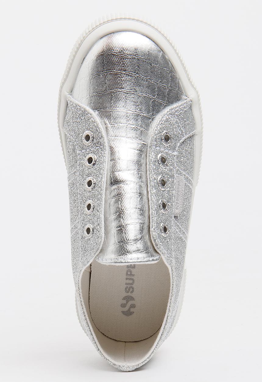 SUPERGA - Glitter Slip on Silver