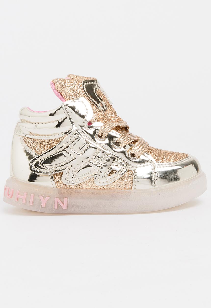Pop Candy - Light Up Hi Tops Gold