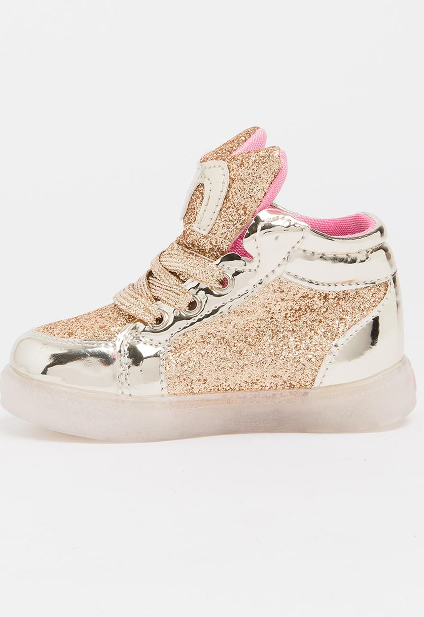 Pop Candy - Light Up Hi Tops Gold