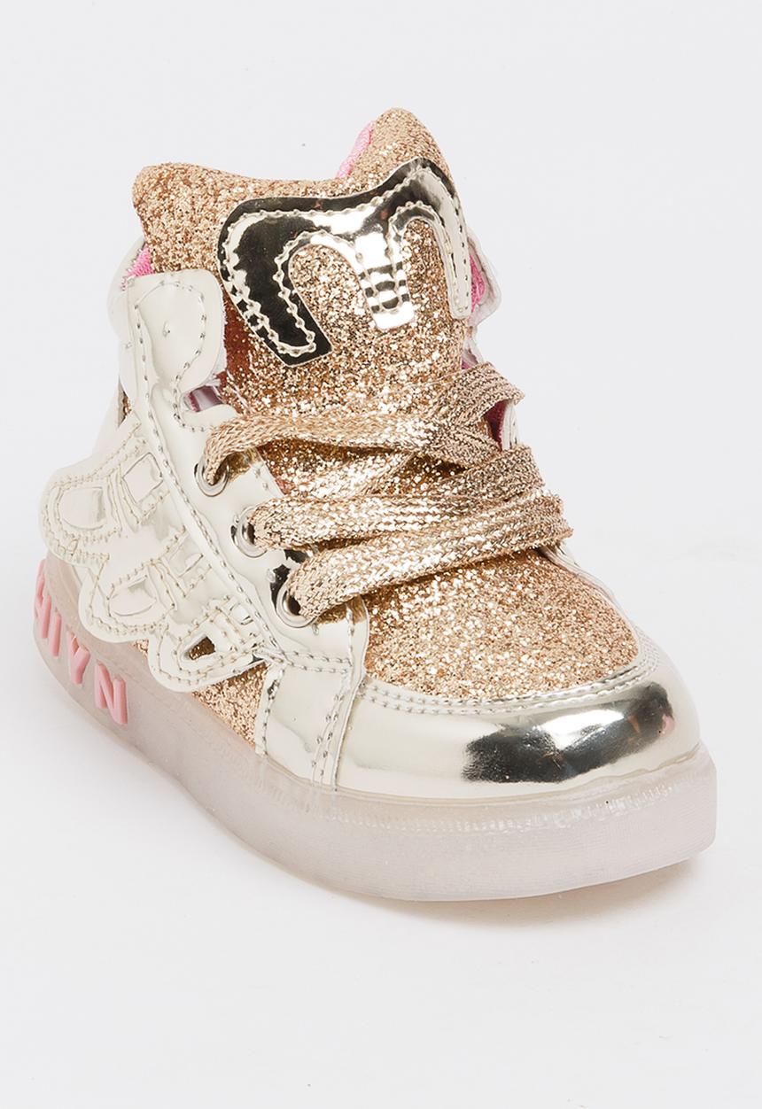 Pop Candy - Light Up Hi Tops Gold