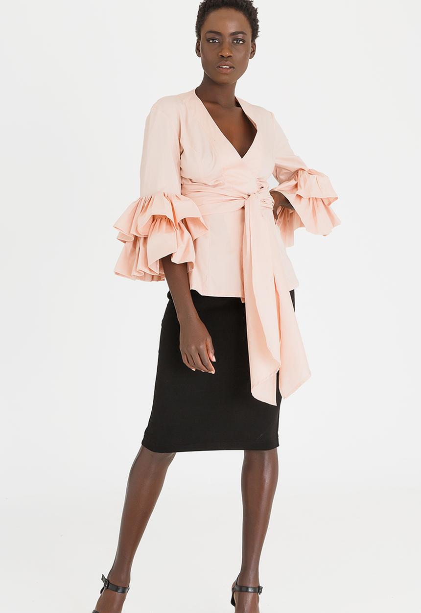 Sober - Masser Wrap Shirt Pale Pink