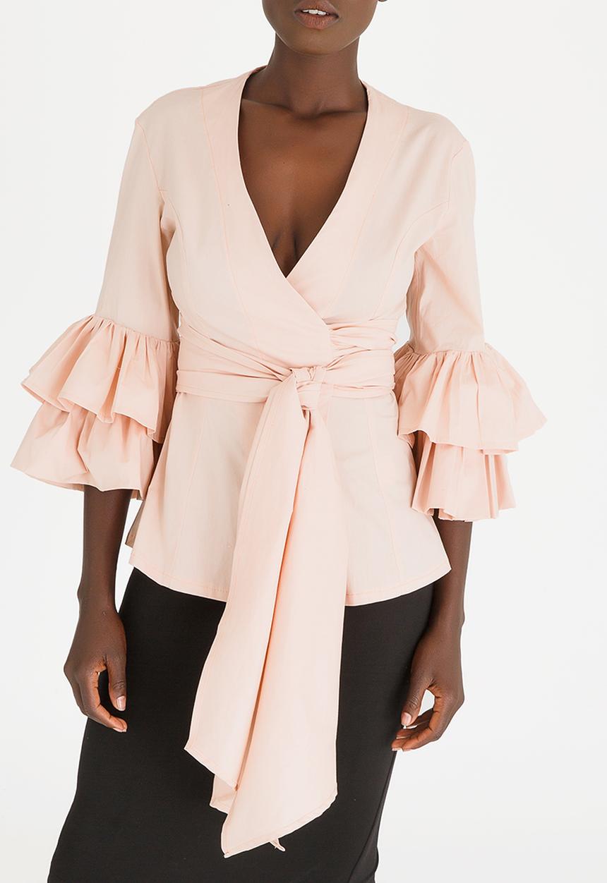 Sober - Masser Wrap Shirt Pale Pink
