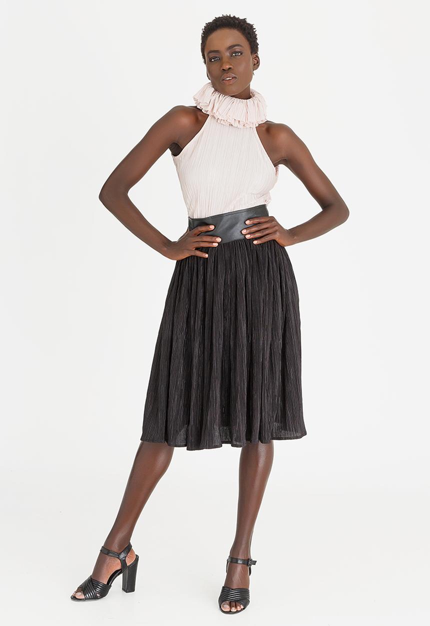 Sober - Asa Frill Neck Top Pale Pink