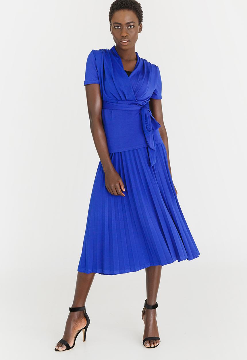 edit - Knit Workwear Top Cobalt