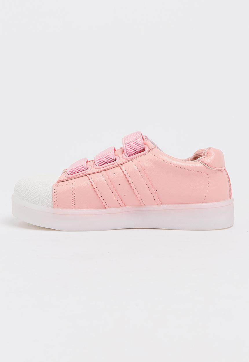 Pop Candy - Girls Light up Sneakers Pale Pink