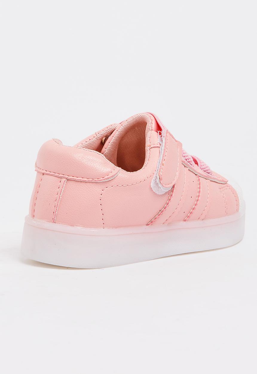 Pop Candy - Girls Light up Sneakers Pale Pink