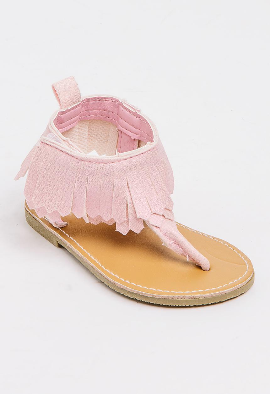 Pop Candy - Fringed Sandal Pale Pink