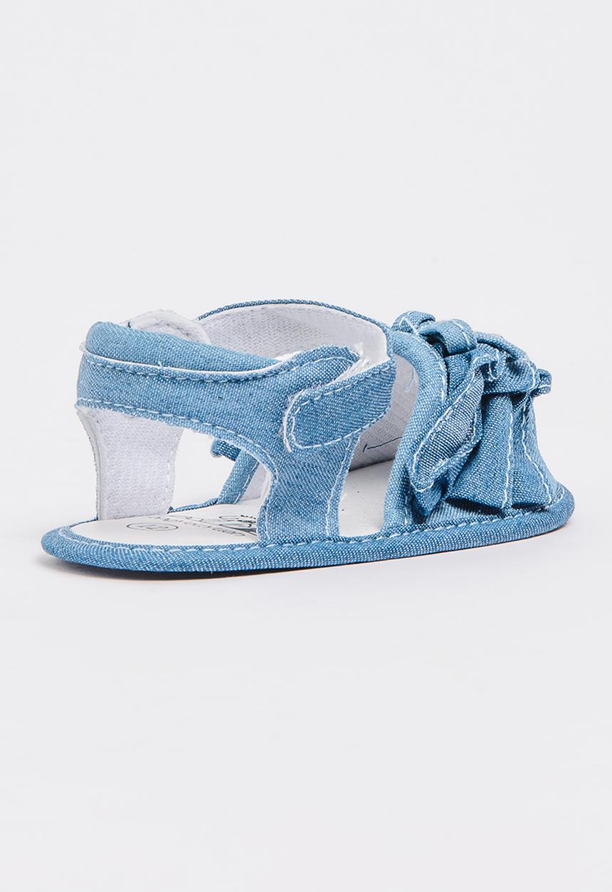 Pop Candy - Denim Ruffle Sandal Dark Blue