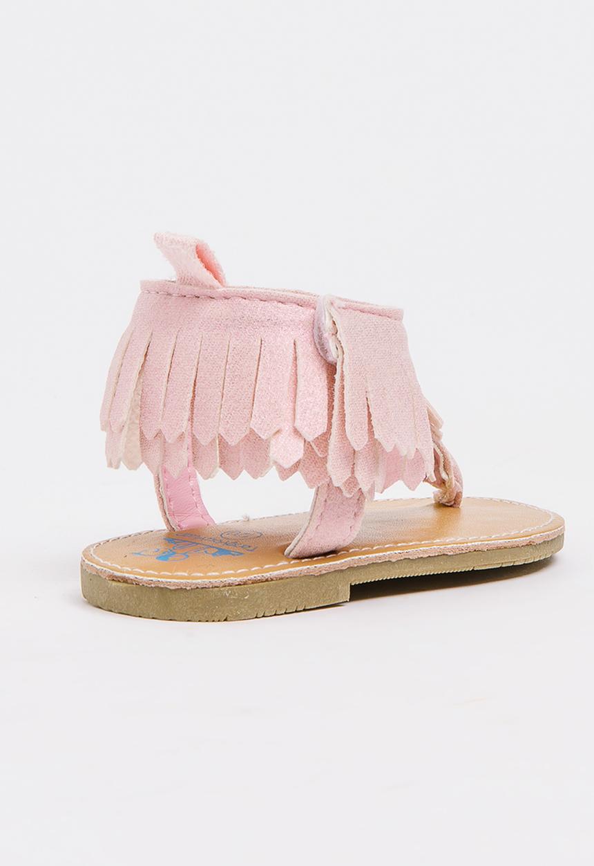 Pop Candy - Fringed Sandal Pale Pink