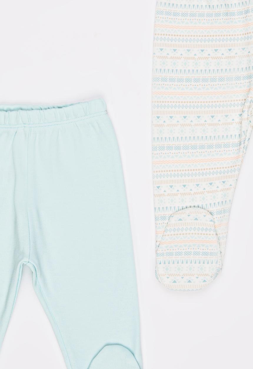 Baby Corner - 2 Pack Footed Pants Blue