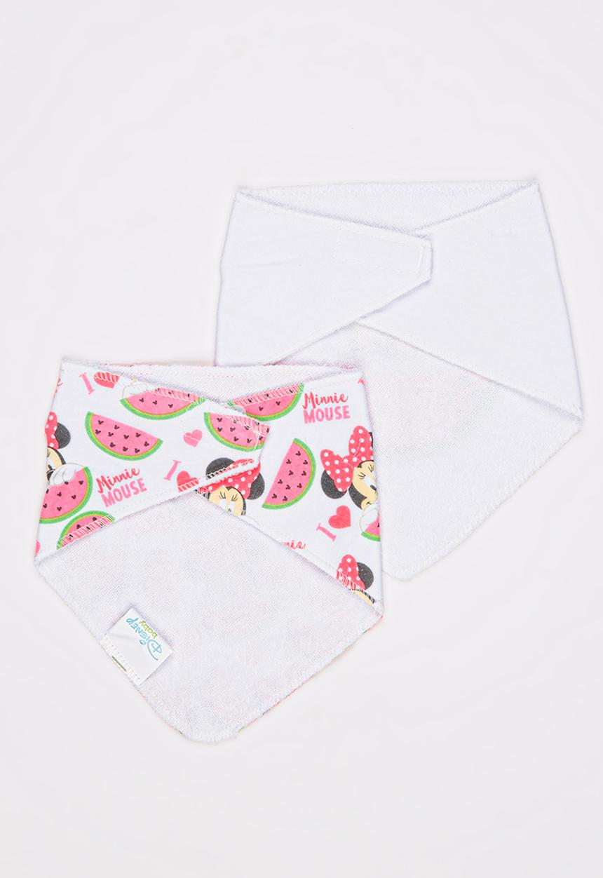 Character Baby - Minnie Mouse 2 Pack Bandana Bibs Mid Pink
