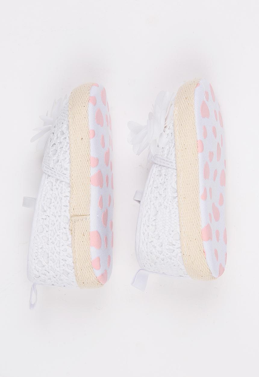 Pop Candy - Espadrille with Flower Detail White