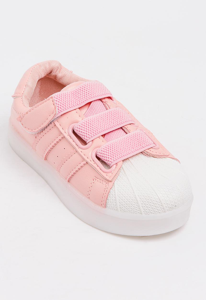 Pop Candy - Girls Light up Sneakers Pale Pink