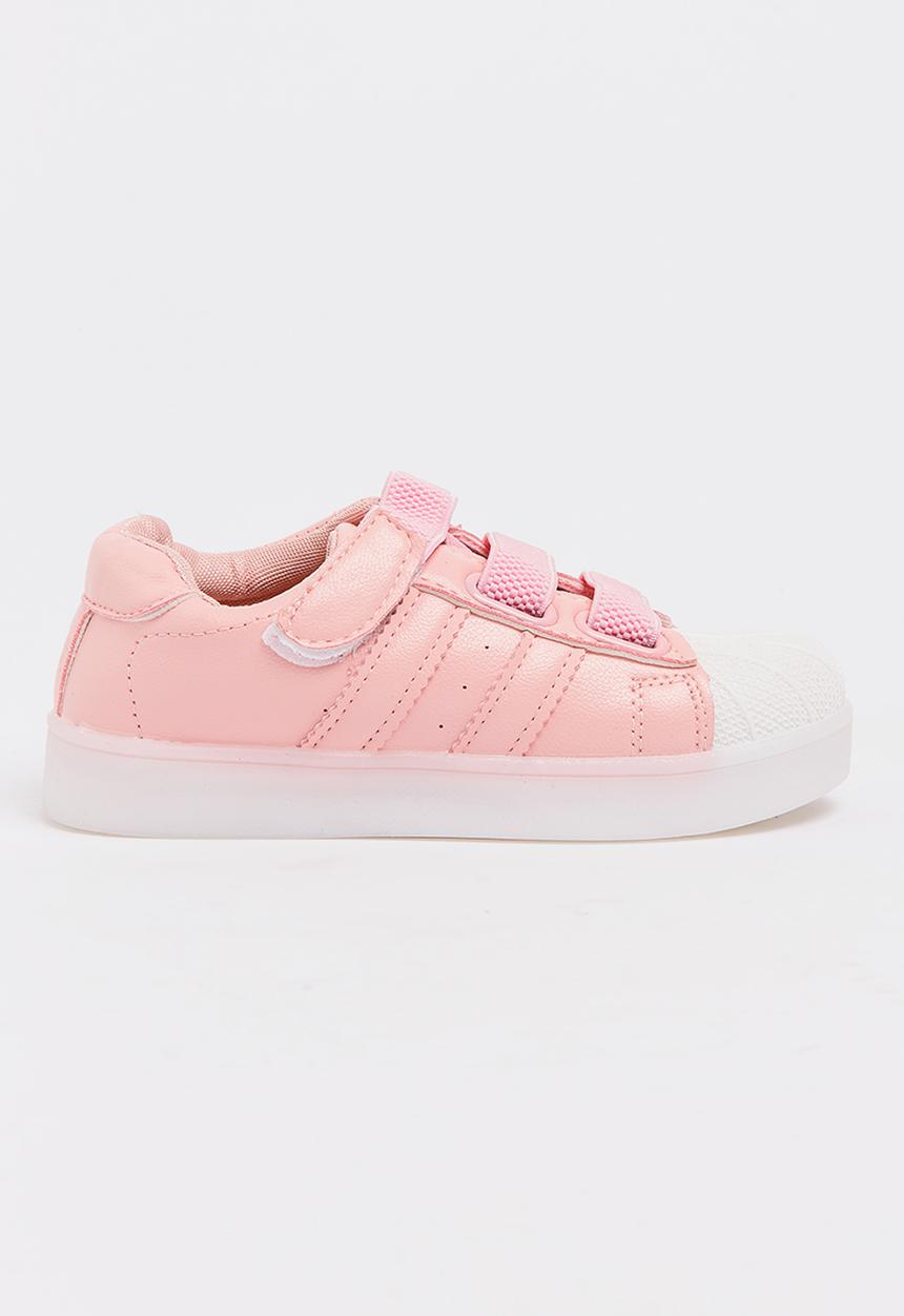 Pop Candy - Girls Light up Sneakers Pale Pink