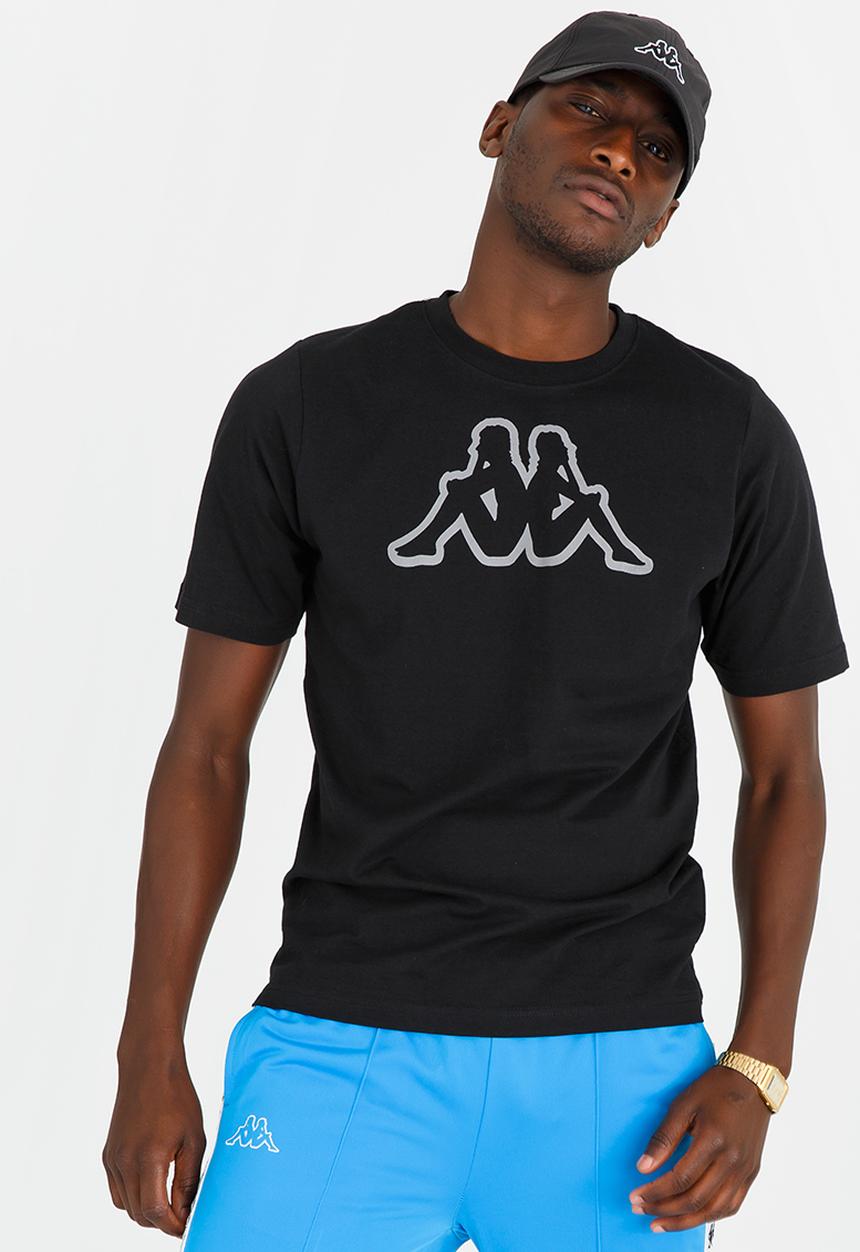 KAPPA - Logo Cromen Tee Black and Grey