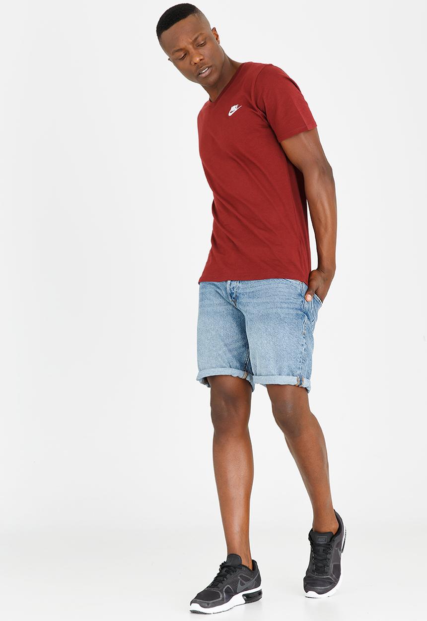 Nike - NSW Tee Vnk Club Embrd Ftra Dark Red