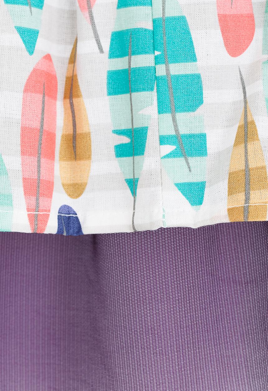 Eco Punk - Printed Feather Skirt Multi-colour