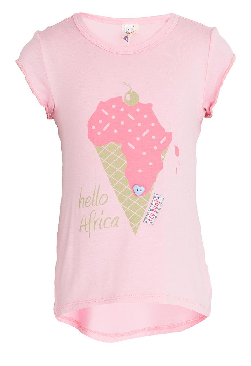 Eco Punk - Girls Tshirt Icecream Africa Mid Pink