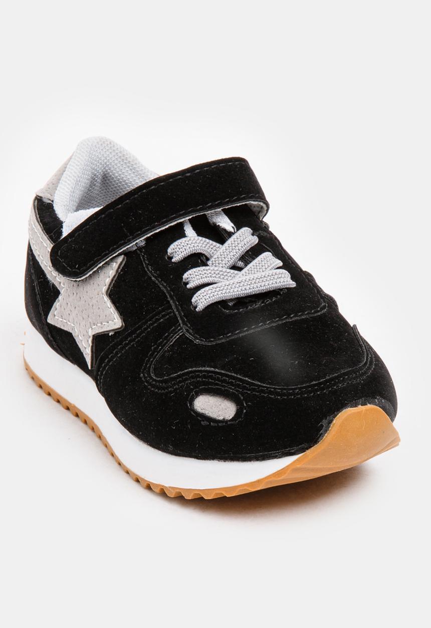 Pop Candy - Boys PU Suede Sneakers Black