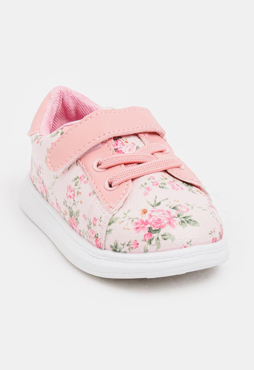 Pop Candy - Floral Printed Sneaker Pale Pink