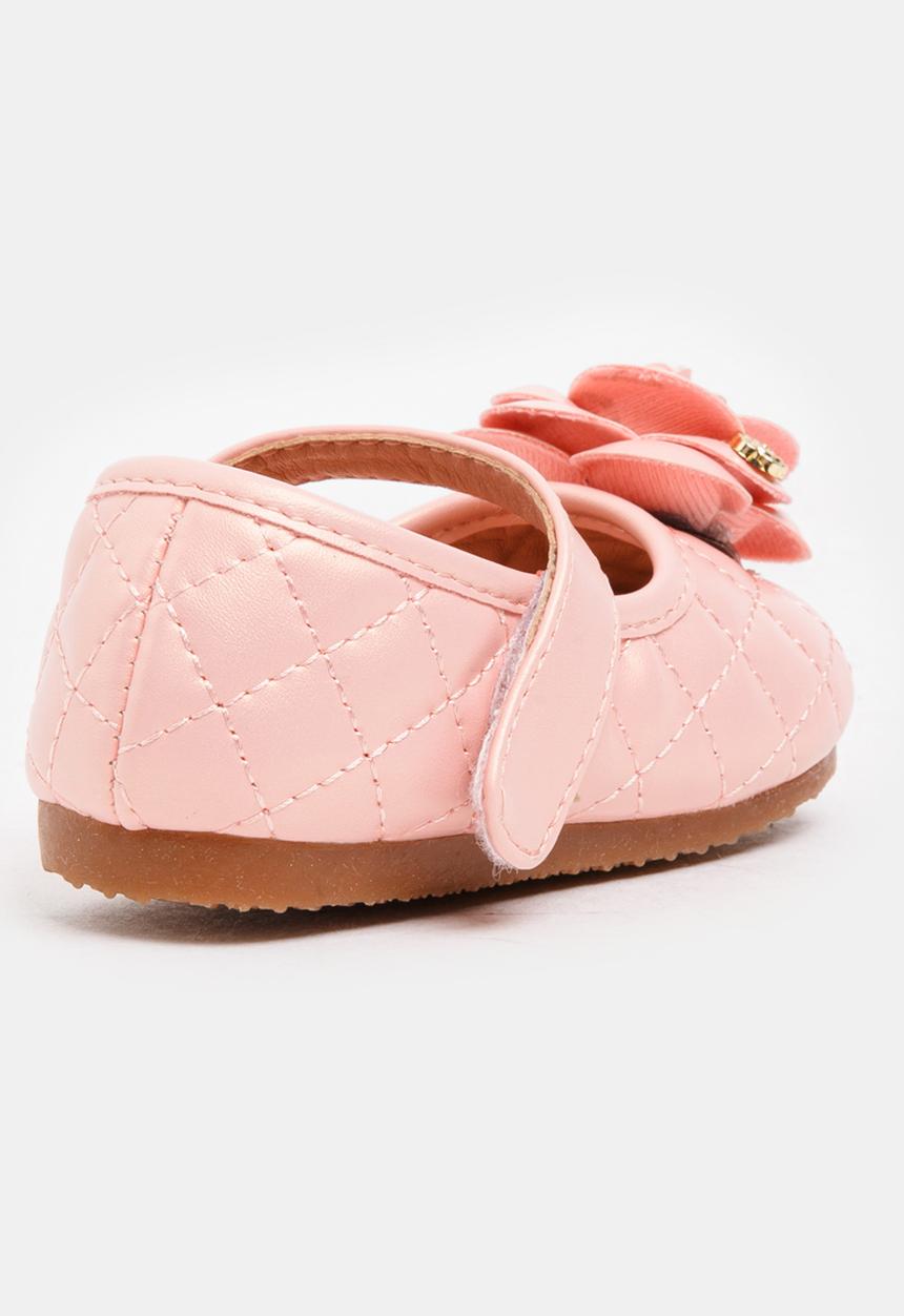 Pop Candy - Pump with Rose Detail Pale Pink
