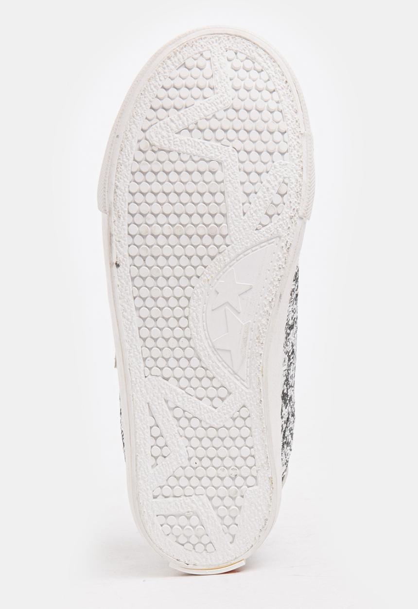Pop Candy - Girls Glitter Sneakers Silver