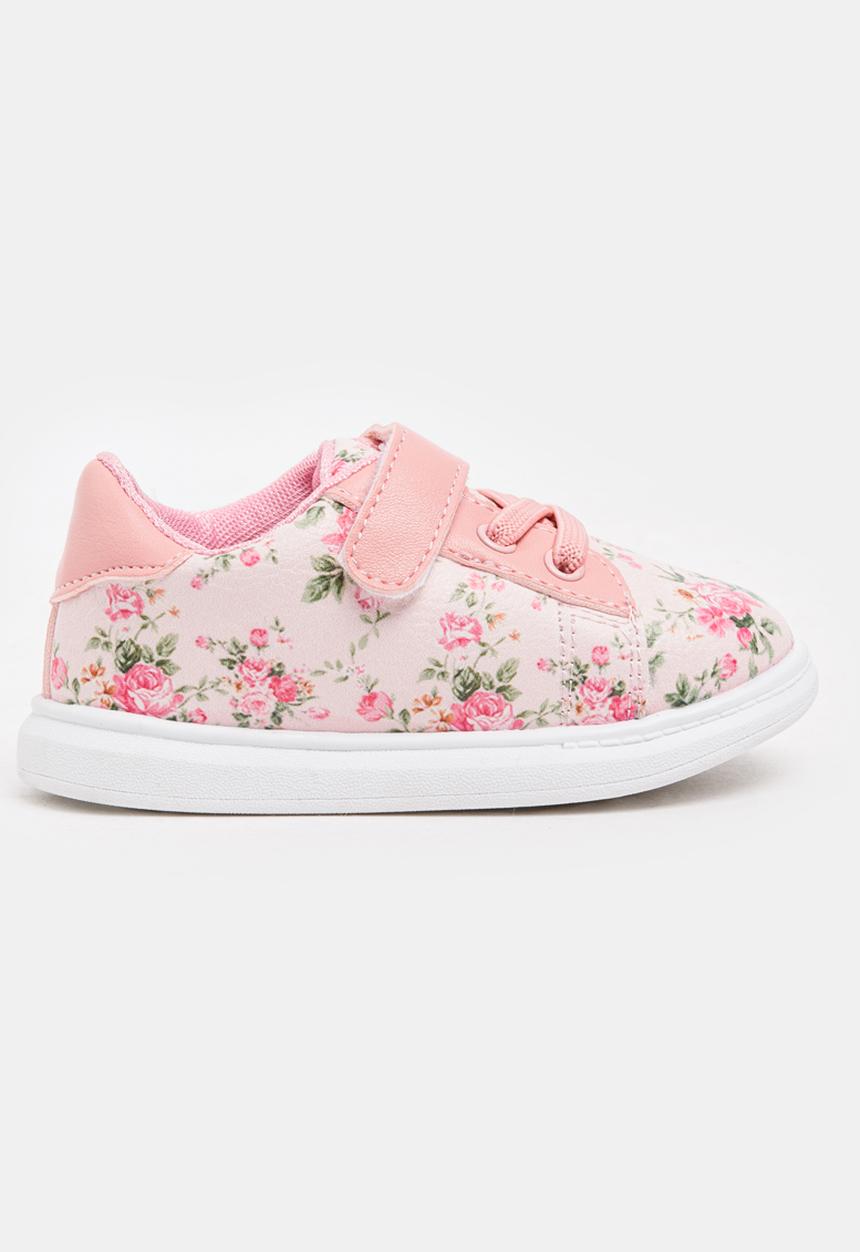 Pop Candy - Floral Printed Sneaker Pale Pink