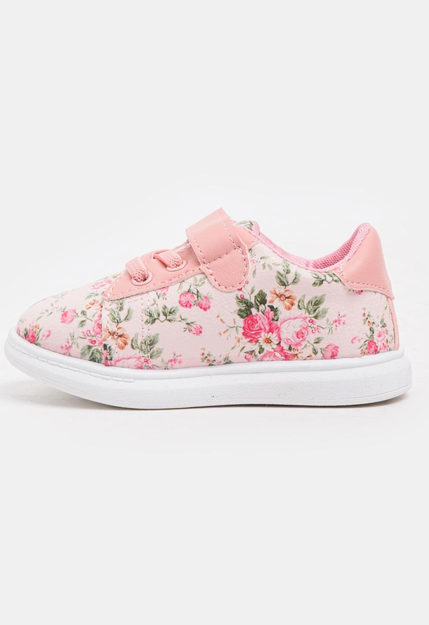 Pop Candy - Floral Printed Sneaker Pale Pink