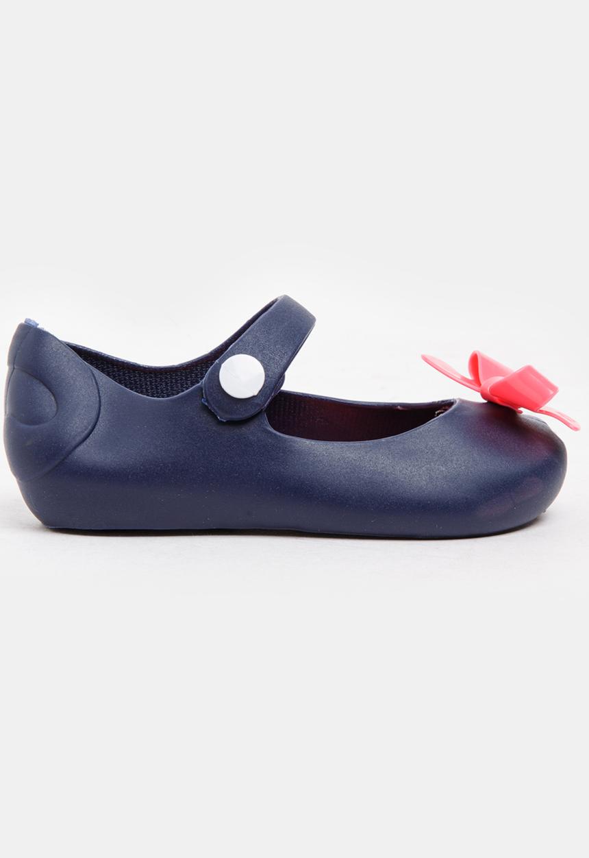 Pop Candy - Girls Bow Jelly Peep Toe Pump Navy
