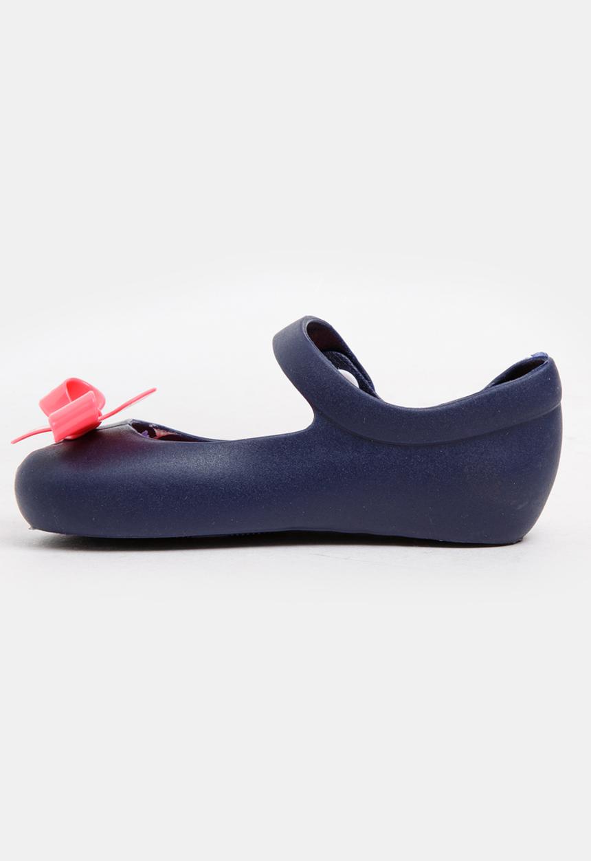 Pop Candy - Girls Bow Jelly Peep Toe Pump Navy