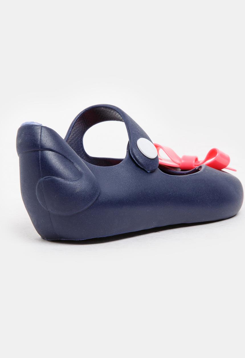 Pop Candy - Girls Bow Jelly Peep Toe Pump Navy