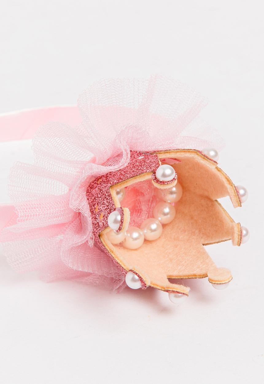Pop Candy - Girls Crown Alice Band Pale Pink