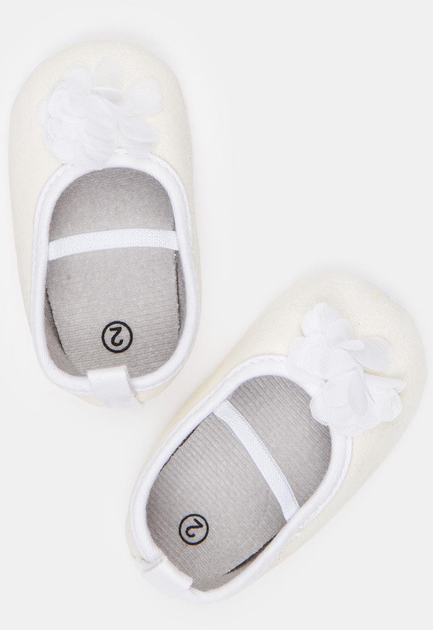 Pop Candy - Girls Glitter Pumps White