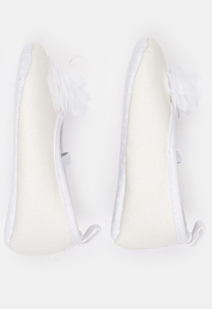 Pop Candy - Girls Glitter Pumps White