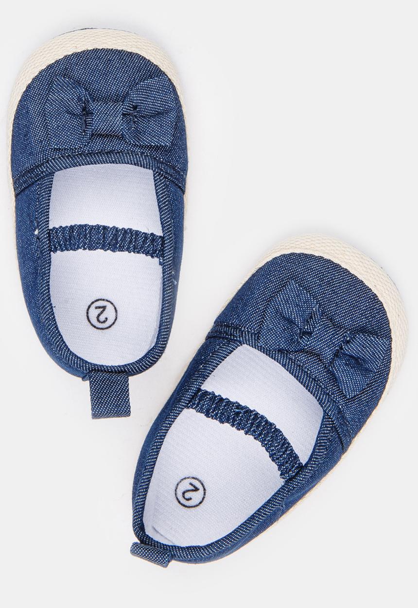 Pop Candy - Girls Bow Pumps Navy