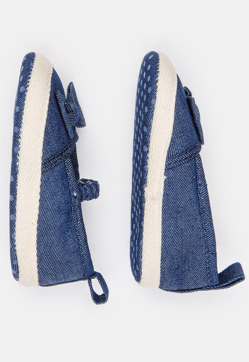 Pop Candy - Girls Bow Pumps Navy