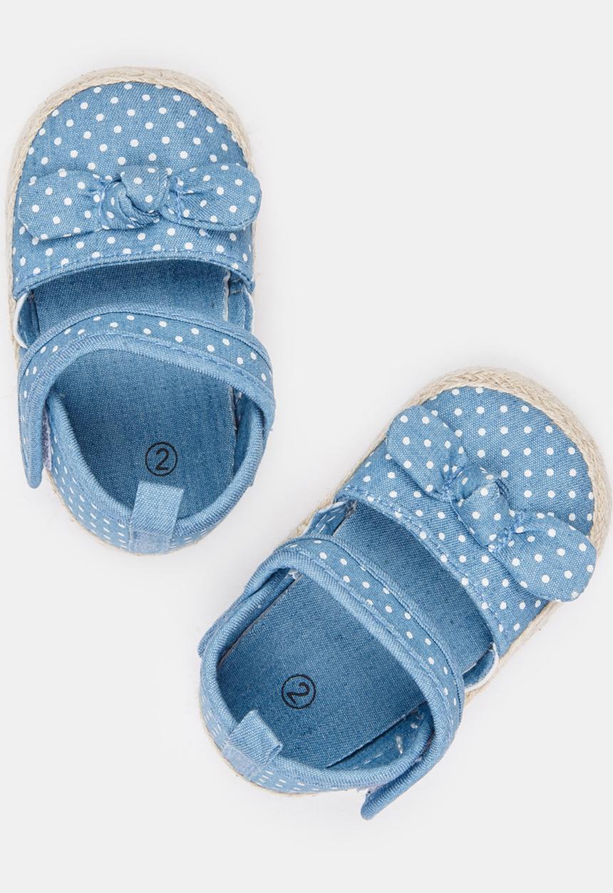 Pop Candy - Girls Bow Shoe Mid Blue