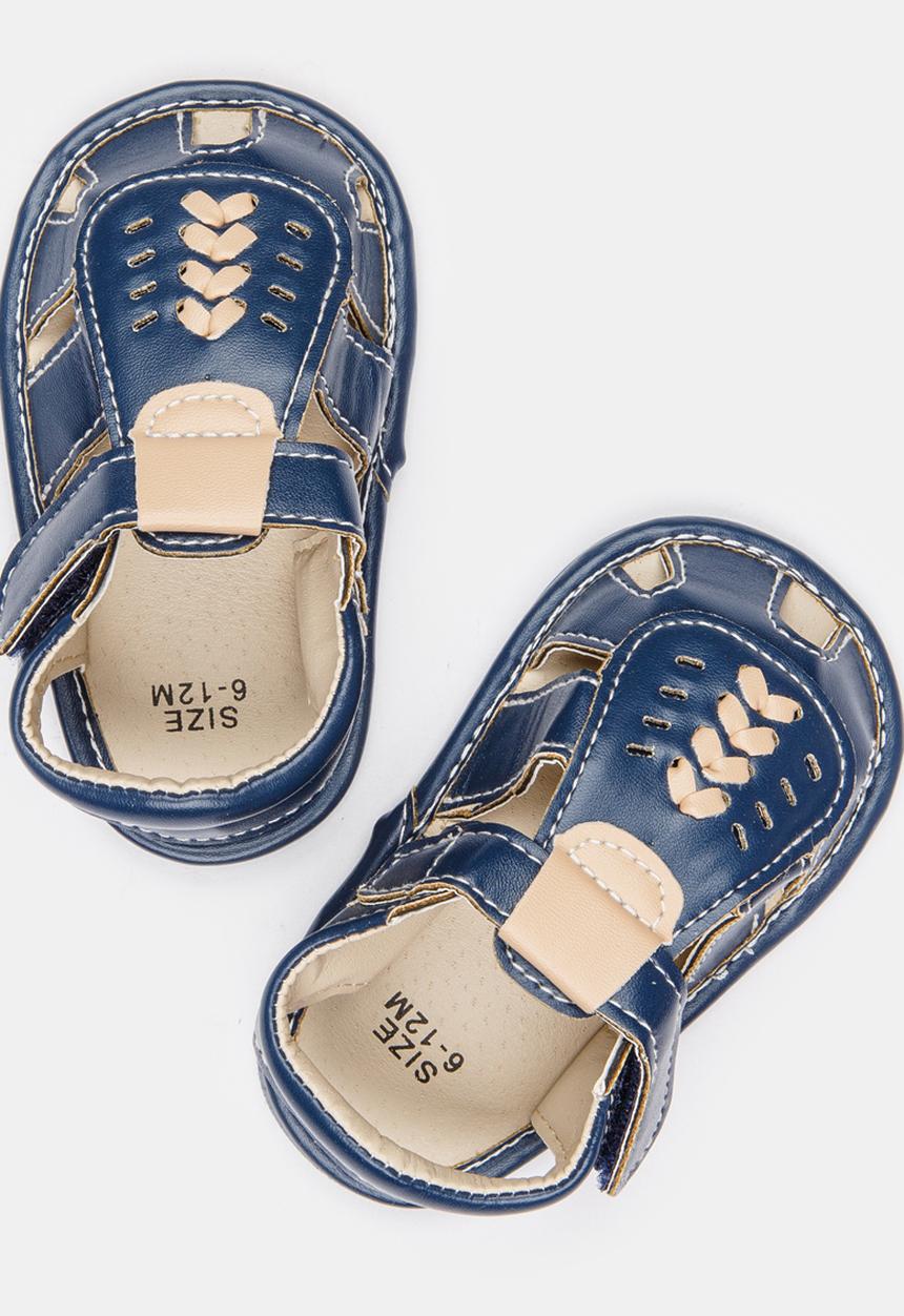 Pop Candy - Boys PU Sandals Navy