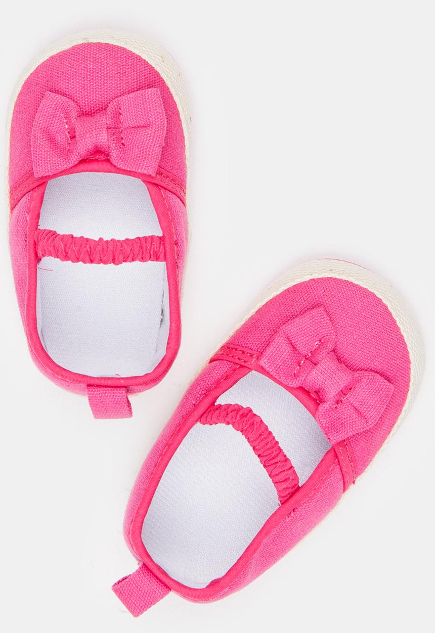 Pop Candy - Girls Bow Pumps Dark Pink
