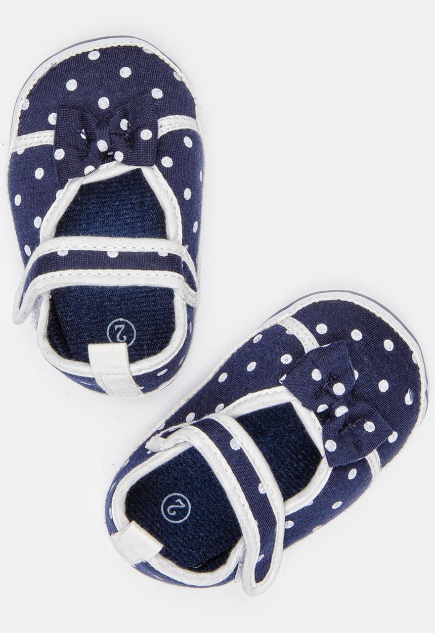 Pop Candy - Girls Spotted Pumps Navy