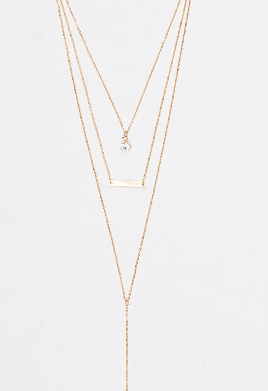 Pop Candy - Girls Multi Layer Necklace Gold