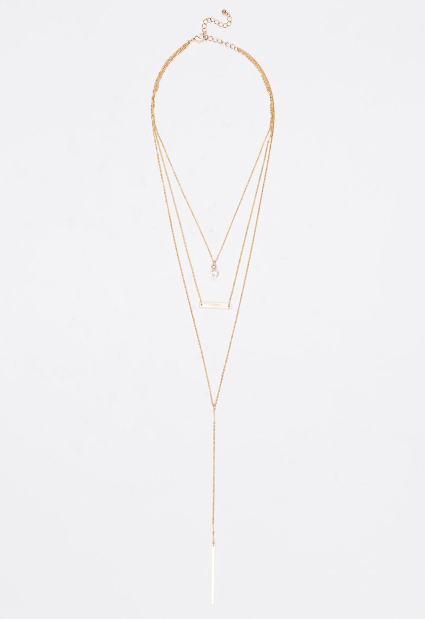 Pop Candy - Girls Multi Layer Necklace Gold