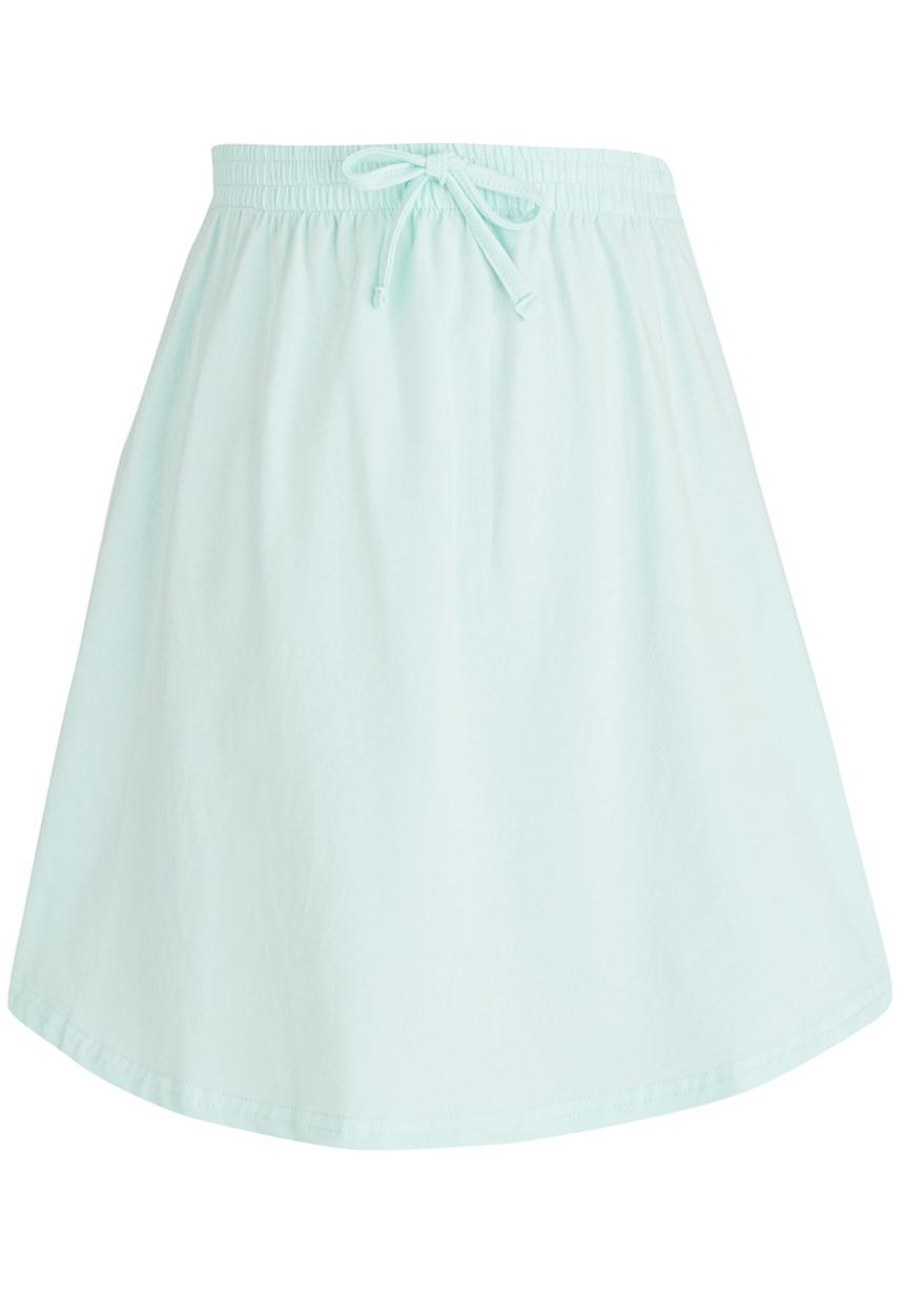 Rebel Republic - Knee Length Printed Knit Skirt Green