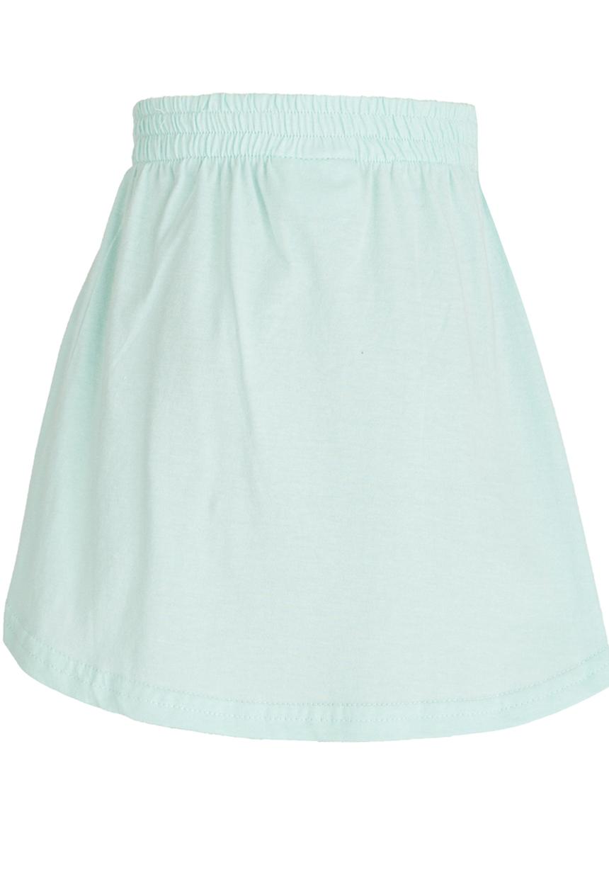 See-Saw - Knee Length Printed Knit Skirt Green