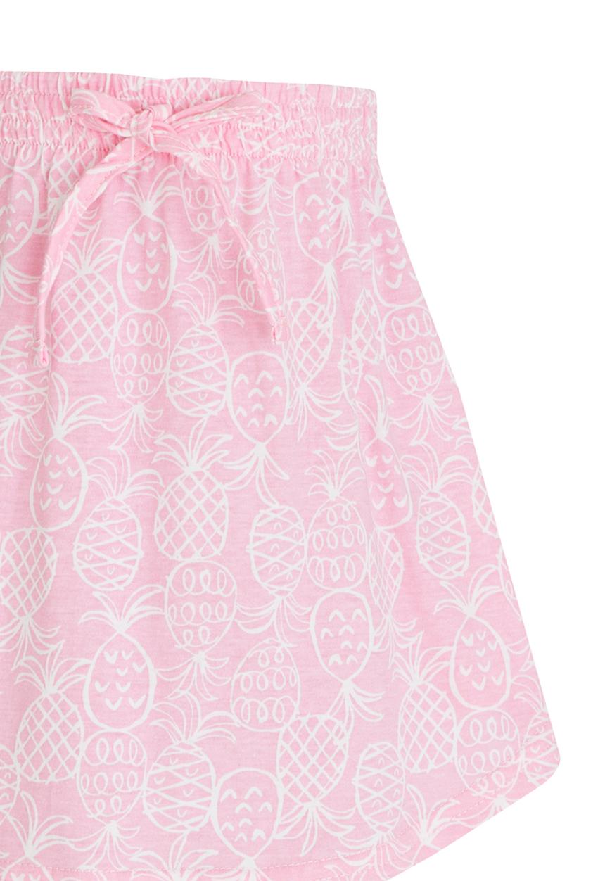 See-Saw - Knee Length Printed Knit Skirt Mid Pink