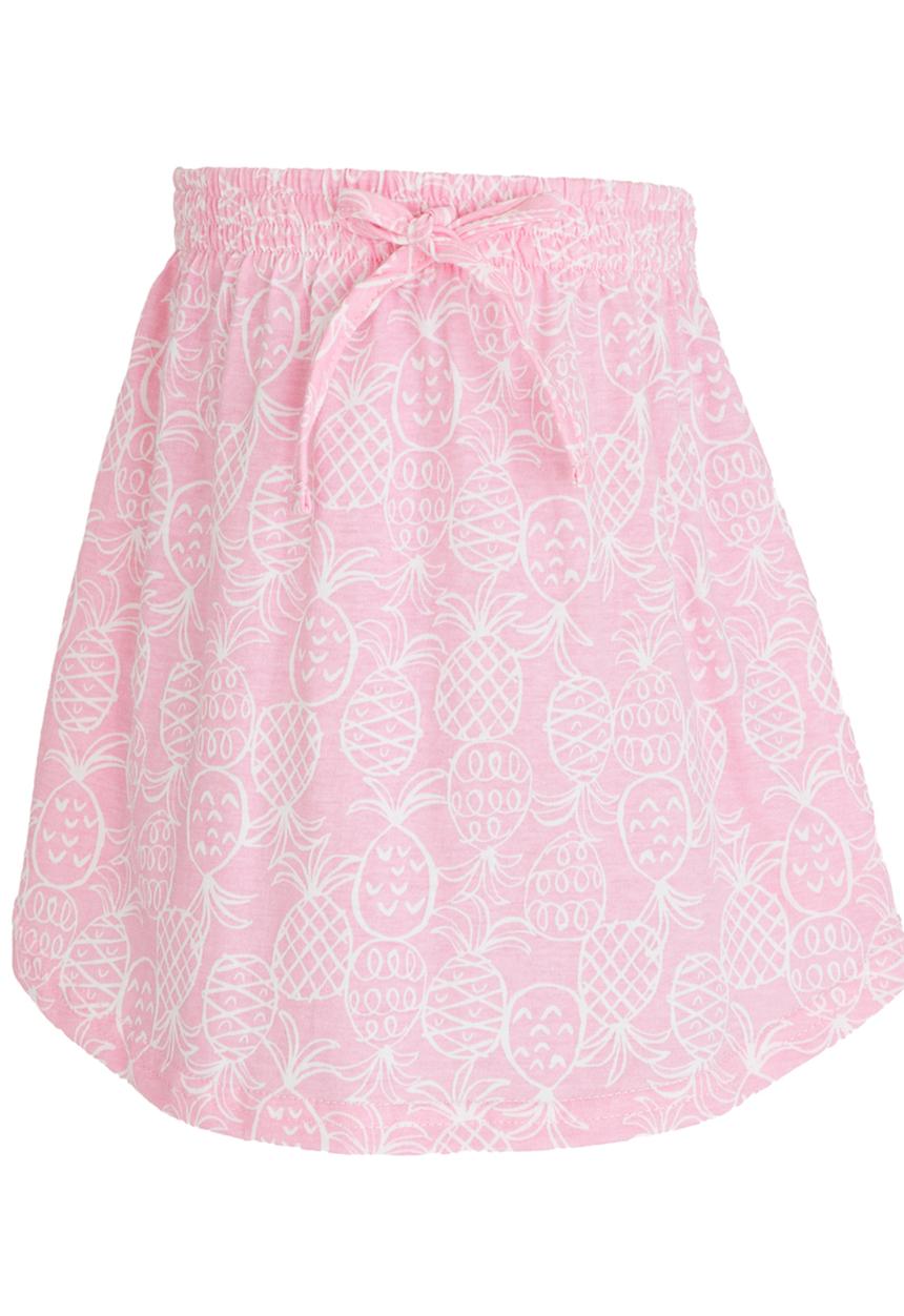 See-Saw - Knee Length Printed Knit Skirt Mid Pink