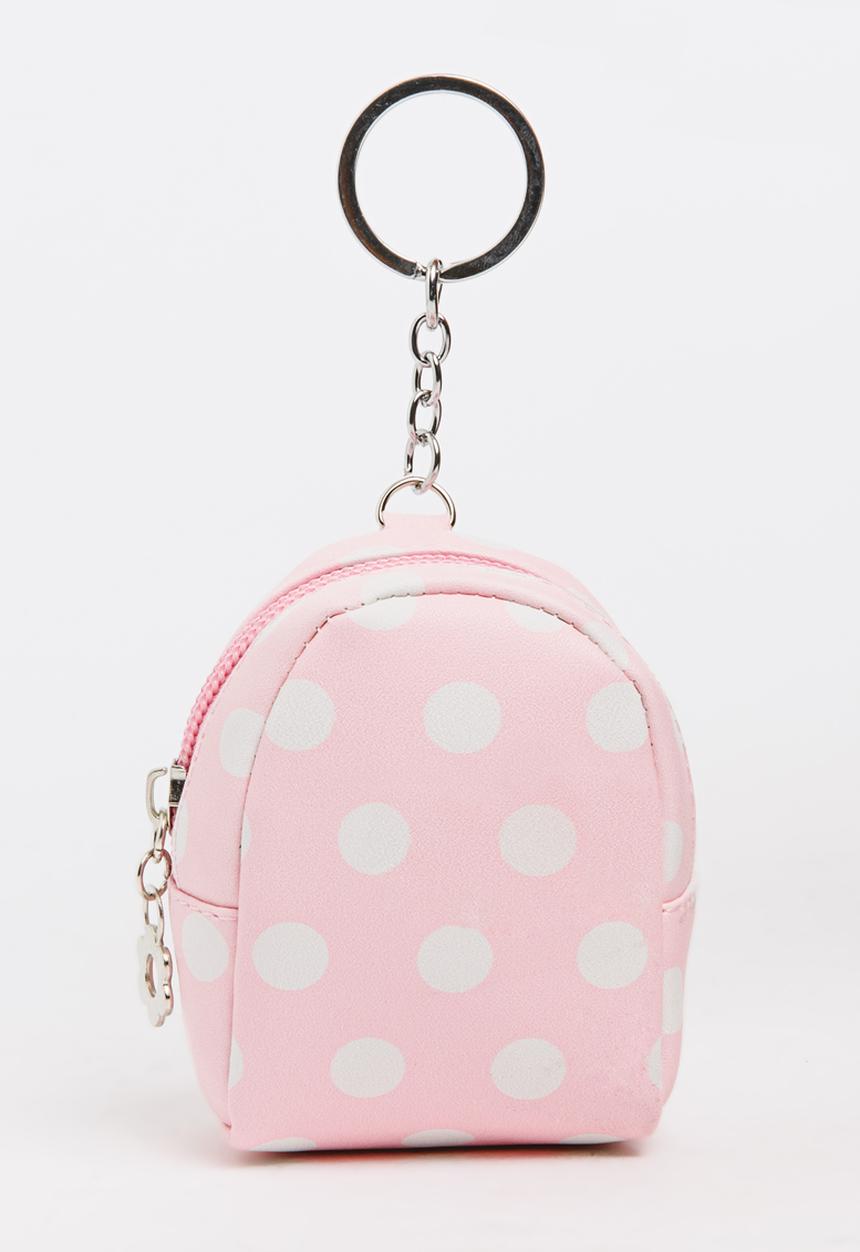 Pop Candy - Girls Spot Backpack Coin Purse Pale Pink