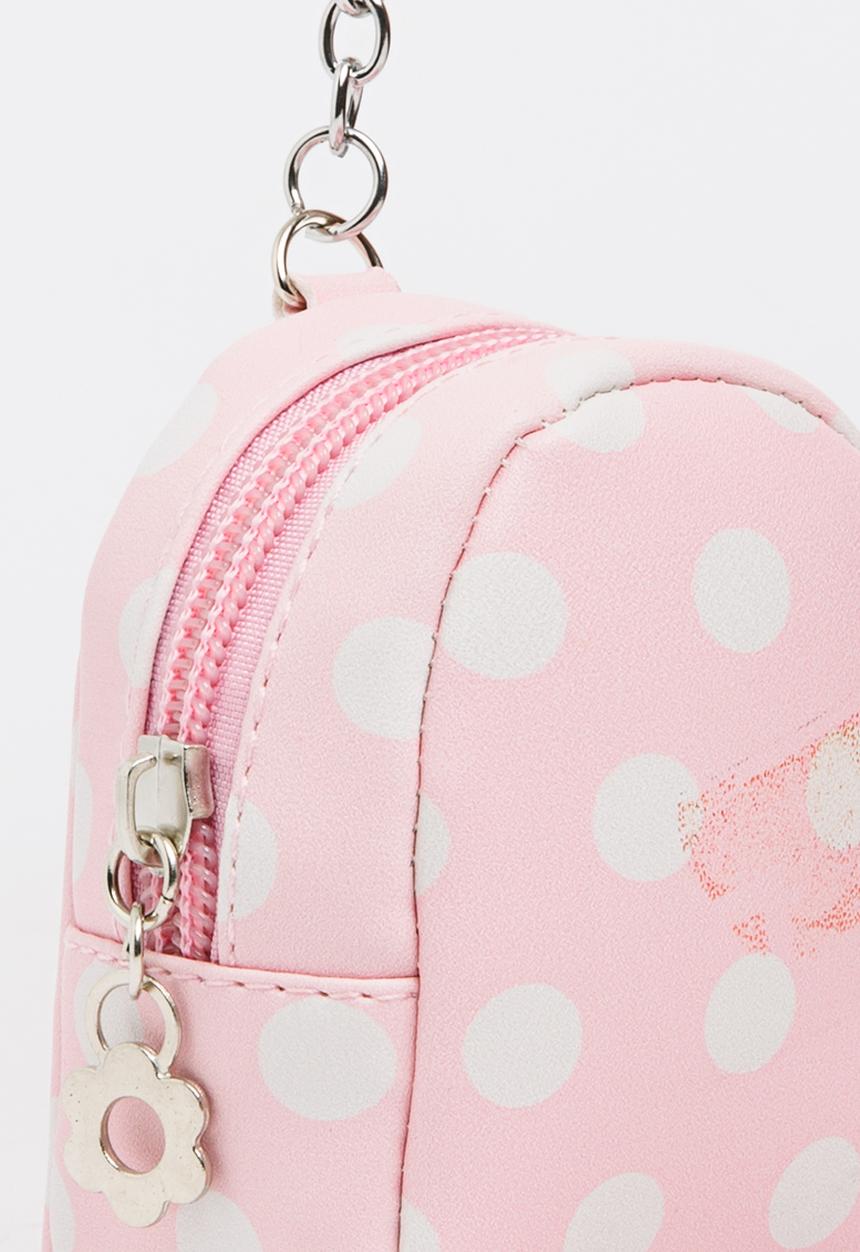 Pop Candy - Girls Spot Backpack Coin Purse Pale Pink